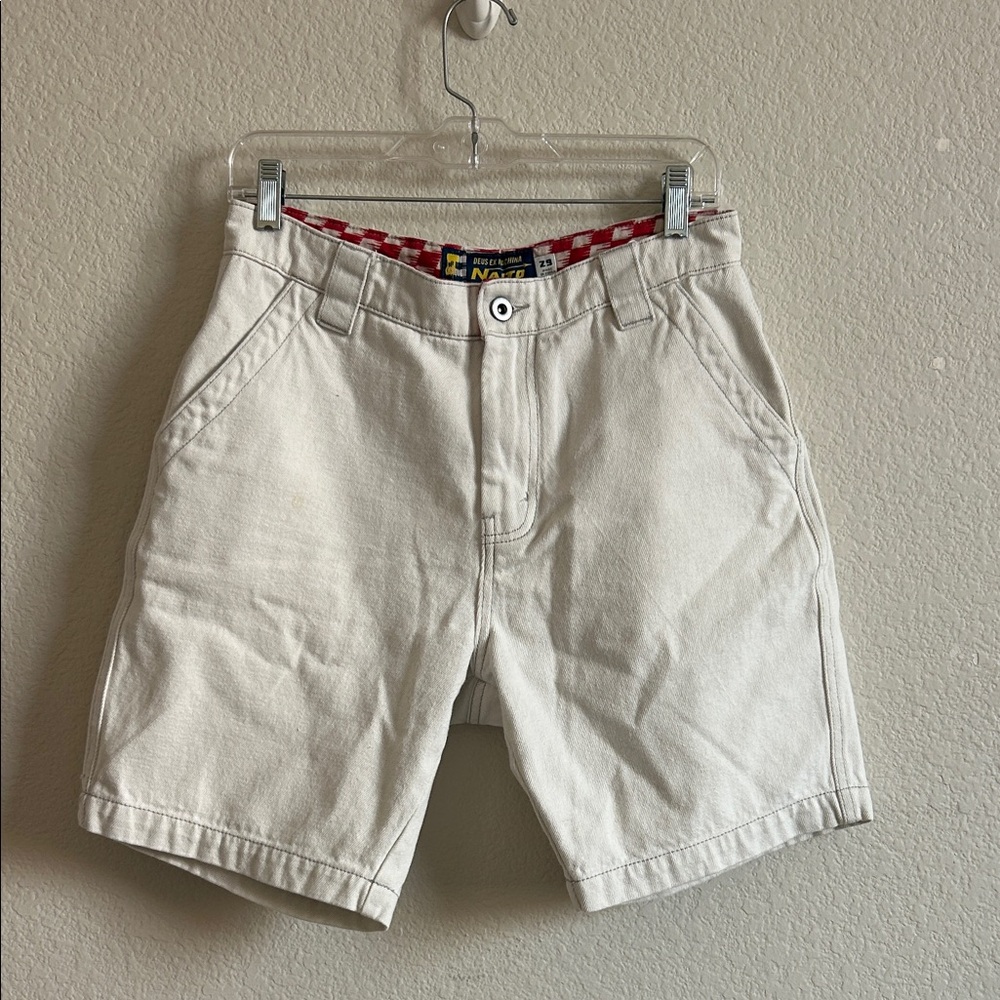 Deus Ex Machina White Denim Shorts
